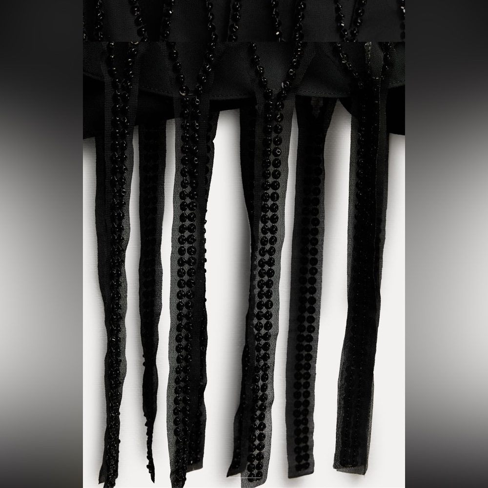 Zara fringed rhinestones cut out Zara Woman collection dress - Picture 14 of 14